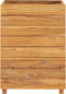 vidaXL - Plantenbak - verhoogd - 50x40x72 - cm - gerecycled - teakhout - en - staal