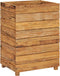 vidaXL - Plantenbak - verhoogd - 50x40x72 - cm - gerecycled - teakhout - en - staal