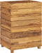 vidaXL - Plantenbak - verhoogd - 50x40x72 - cm - gerecycled - teakhout - en - staal