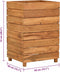 vidaXL - Plantenbak - verhoogd - 50x40x72 - cm - gerecycled - teakhout - en - staal