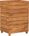vidaXL - Plantenbak - verhoogd - 50x40x72 - cm - gerecycled - teakhout - en - staal