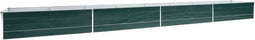 vidaXL - Plantenbak - verhoogd - 600x80x45 - cm - gegalvaniseerd - staal - groen