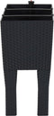 vidaXL - Plantenbak - verhoogd - 60x25x46 - cm - PP - rattan - antracietkleurig