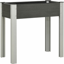 vidaXL - Plantenbak - verhoogd - 75x40x75 - cm - HKC - grijs