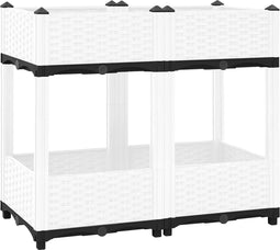 vidaXL - Plantenbak - verhoogd - 80x40x71 - cm - polypropeen