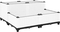vidaXL - Plantenbak - verhoogd - 80x80x38 - cm - polypropyleen