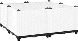 vidaXL - Plantenbak - verhoogd - 80x80x38 - cm - polypropyleen