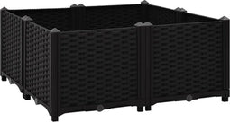 vidaXL - Plantenbak - verhoogd - 80x80x38 - cm - polypropyleen