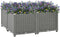 vidaXL - Plantenbak - verhoogd - 80x80x38 - cm - polypropyleen