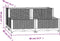 vidaXL - Plantenbak - verhoogd - 80x80x38 - cm - polypropyleen
