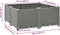 vidaXL - Plantenbak - verhoogd - 80x80x38 - cm - polypropyleen