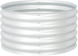 vidaXL - Plantenbak - verhoogd - 80x80x44 - cm - gegalvaniseerd - staal - zilver