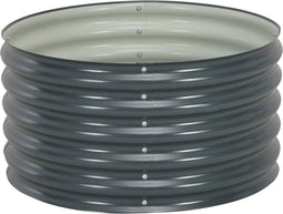 vidaXL - Plantenbak - verhoogd - 80x80x44 - cm - gegalvaniseerd - staal - grijs