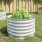 vidaXL - Plantenbak - verhoogd - 80x80x44 - cm - gegalvaniseerd - staal - zilver