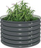 vidaXL - Plantenbak - verhoogd - 80x80x44 - cm - gegalvaniseerd - staal - grijs
