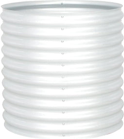 vidaXL - Plantenbak - verhoogd - 80x80x81 - cm - gegalvaniseerd - staal - zilver