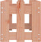 vidaXL - Plantenbak - verhoogd - hekontwerp - 100x30x30 - cm - massief - douglashout