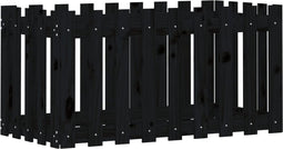 vidaXL - Plantenbak - verhoogd - hekontwerp - 100x50x50 - cm - grenenhout - zwart