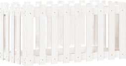vidaXL - Plantenbak - verhoogd - hekontwerp - 100x50x50 - cm - grenenhout - wit