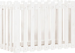vidaXL - Plantenbak - verhoogd - hekontwerp - 100x50x70 - cm - grenenhout - wit