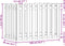 vidaXL - Plantenbak - verhoogd - hekontwerp - 100x50x70 - cm - grenenhout - wit