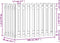 vidaXL - Plantenbak - verhoogd - hekontwerp - 100x50x70 - cm - geïmpregneerd - hout