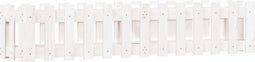 vidaXL - Plantenbak - verhoogd - hekontwerp - 150x30x30 - cm - grenenhout - wit