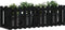 vidaXL - Plantenbak - verhoogd - hekontwerp - 150x50x50 - cm - grenenhout - zwart
