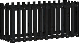 vidaXL - Plantenbak - verhoogd - hekontwerp - 150x50x70 - cm - grenenhout - zwart