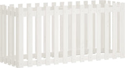 vidaXL - Plantenbak - verhoogd - hekontwerp - 150x50x70 - cm - grenenhout - wit