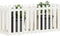 vidaXL - Plantenbak - verhoogd - hekontwerp - 150x50x70 - cm - grenenhout - wit