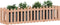 vidaXL - Plantenbak - verhoogd - hekontwerp - 200x50x50 - cm - massief - douglashout