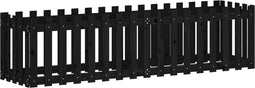 vidaXL - Plantenbak - verhoogd - hekontwerp - 200x50x50 - cm - grenenhout - zwart