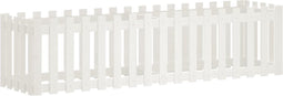 vidaXL - Plantenbak - verhoogd - hekontwerp - 200x50x50 - cm - grenenhout - wit