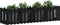 vidaXL - Plantenbak - verhoogd - hekontwerp - 200x50x50 - cm - grenenhout - zwart