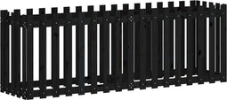 vidaXL - Plantenbak - verhoogd - hekontwerp - 200x50x70 - cm - grenenhout - zwart