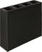 vidaXL - Plantenbak - verhoogd - met - 4 - potten - poly - rattan - zwart