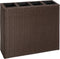 vidaXL - Plantenbak - verhoogd - met - 4 - potten - poly - rattan - bruin