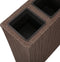 vidaXL - Plantenbak - verhoogd - met - 4 - potten - poly - rattan - bruin