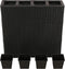 vidaXL - Plantenbak - verhoogd - met - 4 - potten - poly - rattan - zwart