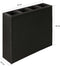 vidaXL - Plantenbak - verhoogd - met - 4 - potten - poly - rattan - zwart
