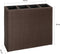 vidaXL - Plantenbak - verhoogd - met - 4 - potten - poly - rattan - bruin