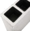 vidaXL - Plantenbak - verhoogd - met - 4 - potten - poly - rattan - wit