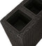 vidaXL - Plantenbak - verhoogd - met - 4 - potten - poly - rattan - zwart