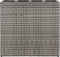 vidaXL - Plantenbak - verhoogd - met - 4 - potten - poly - rattan - grijs