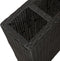 vidaXL - Plantenbak - verhoogd - met - 4 - potten - poly - rattan - zwart