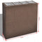 vidaXL - Plantenbak - verhoogd - met - 4 - potten - poly - rattan - bruin