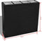 vidaXL - Plantenbak - verhoogd - met - 4 - potten - poly - rattan - zwart