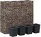 vidaXL - Plantenbak - verhoogd - met - 4 - potten - waterhyacint - bruin
