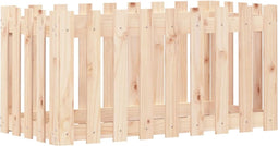 vidaXL - Plantenbak - verhoogd - met - hekontwerp - 100x50x50 - cm - grenenhout
